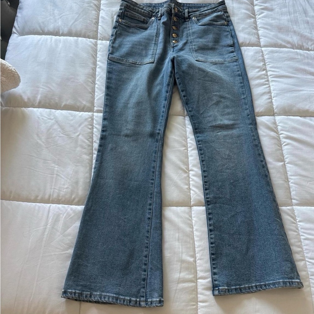 Michael Kors Light Blue Flare Jeans